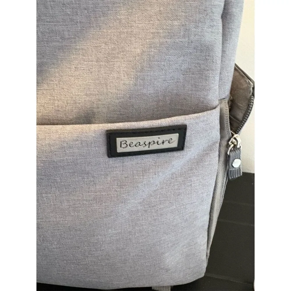 Beaspire Camera Backpack Gray with Compartments‎ & Secure Zippers